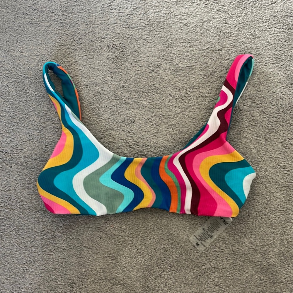 Funky patterned bikini top
